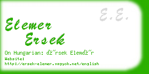 elemer ersek business card